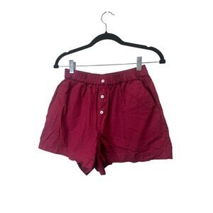 Maison Essientiele Red Cotton Boxer Style Shorts Red Sz XS EXCELLENT Msrp $175